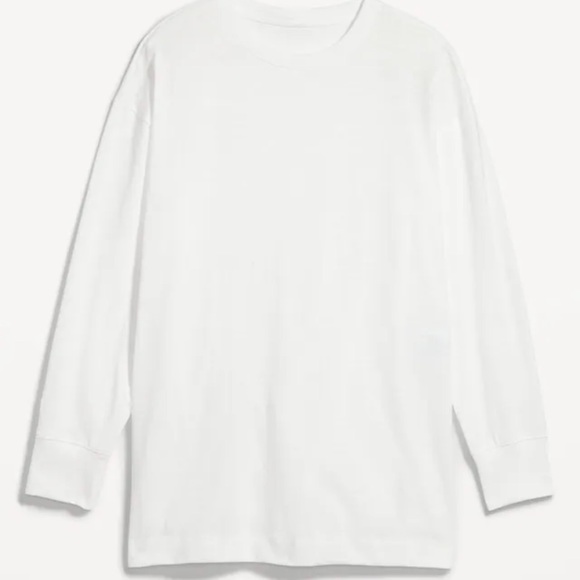 NWT OLD NAVY Luxe Long-Sleeve Tunic T-Shirt Color: White Lilies - Picture 1 of 10